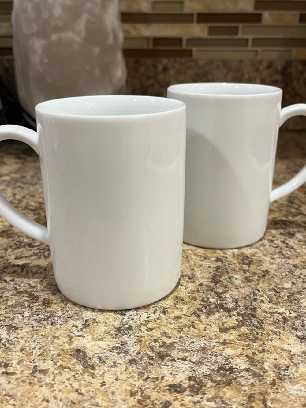 Crate & Barrel Classic White Coffee Mug - Set of 2